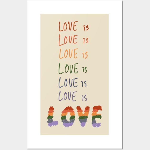 Love is Love is Love is LOVE Wall Art by casualism